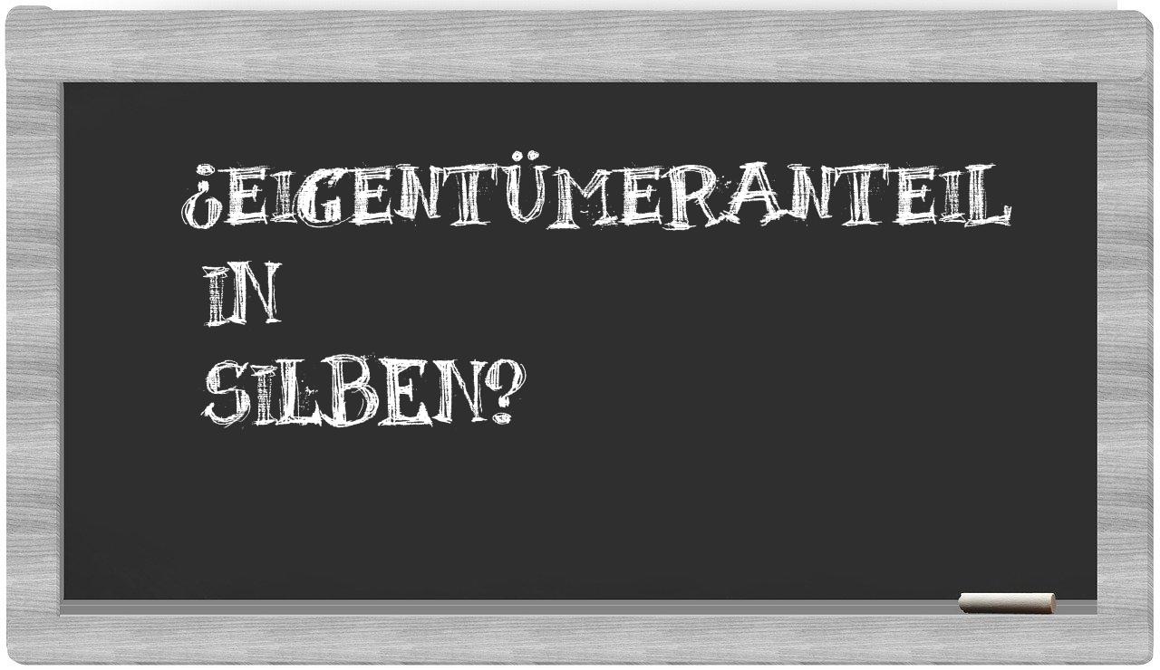 Eigentümeranteil in syllables