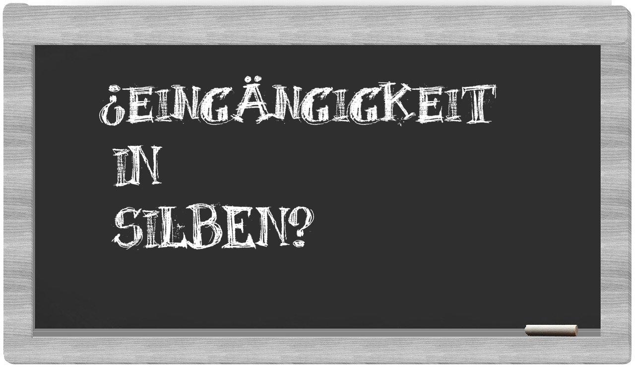 Eingängigkeit in syllables