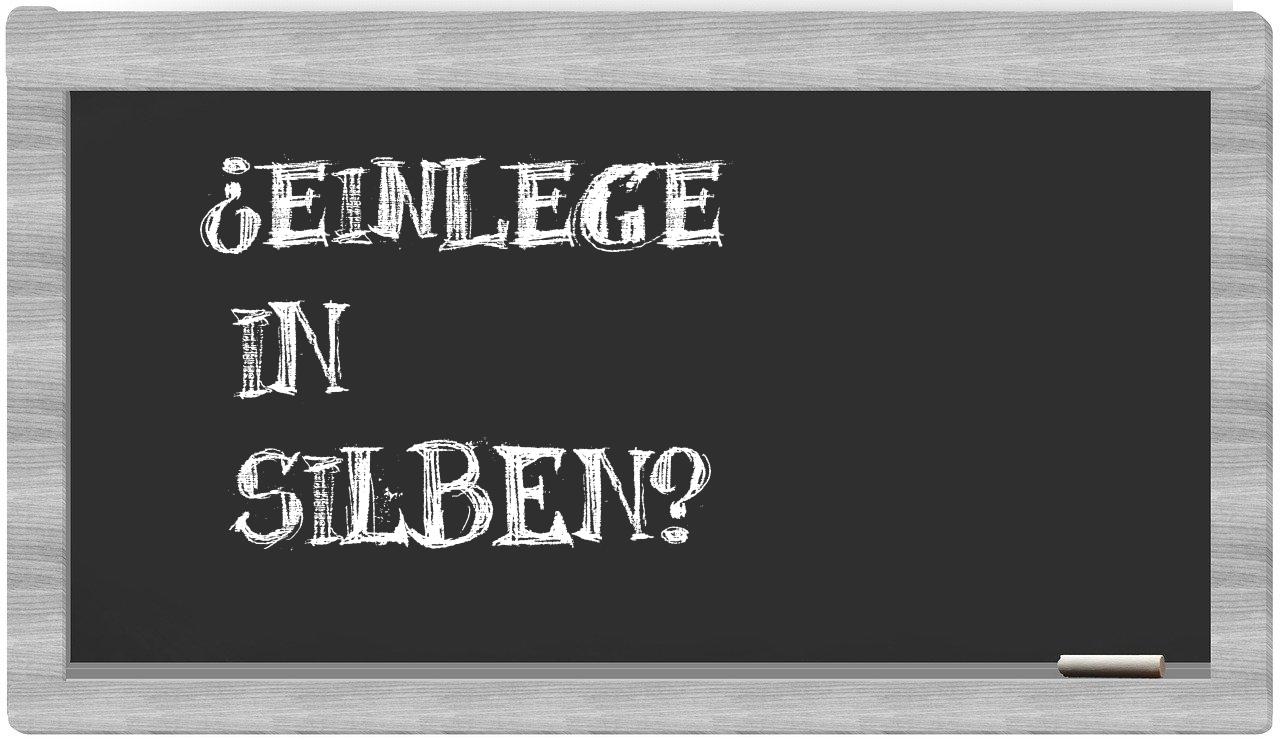 Einlege in syllables