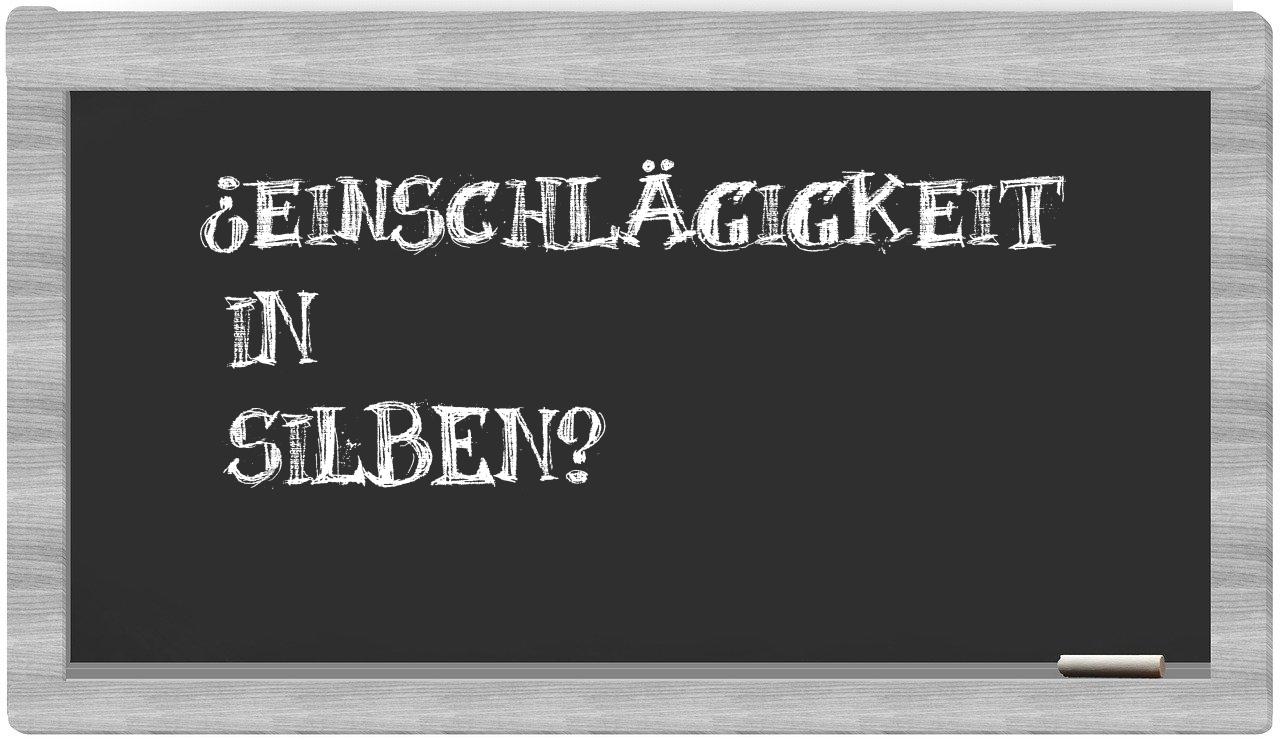 Einschlägigkeit in syllables