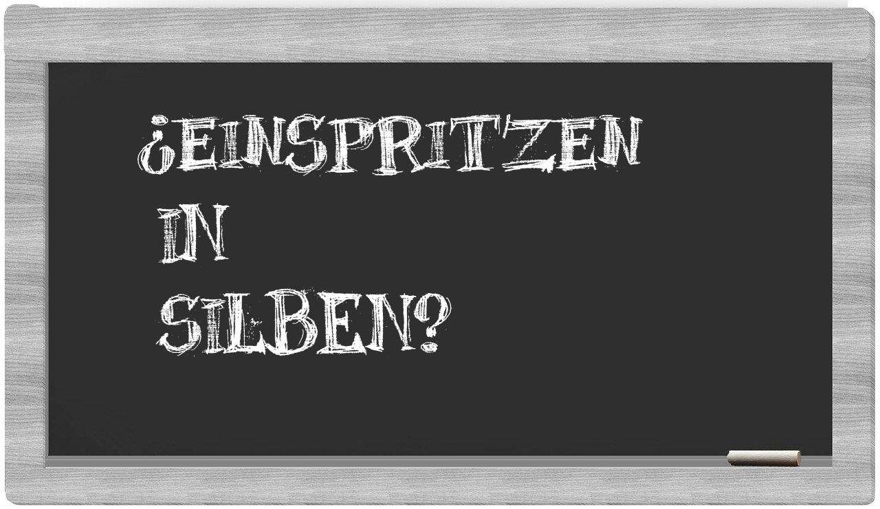 Einspritzen in syllables