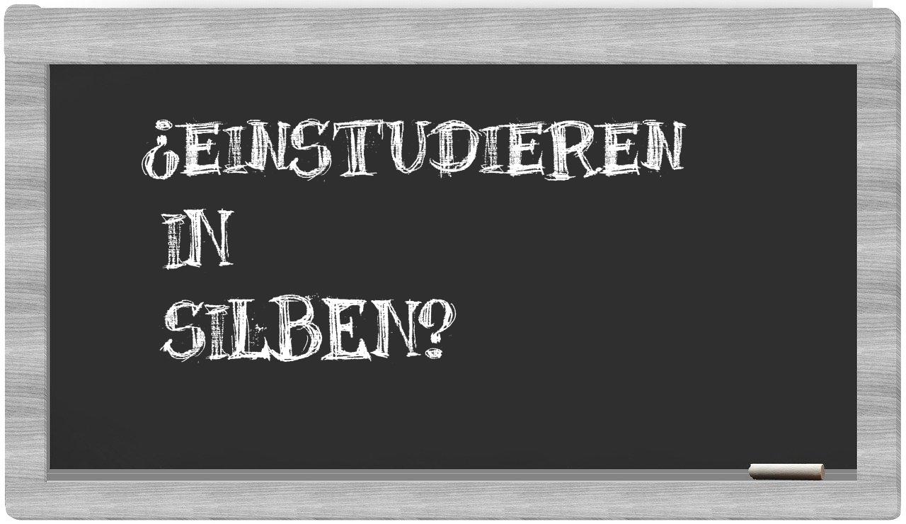 Einstudieren in syllables