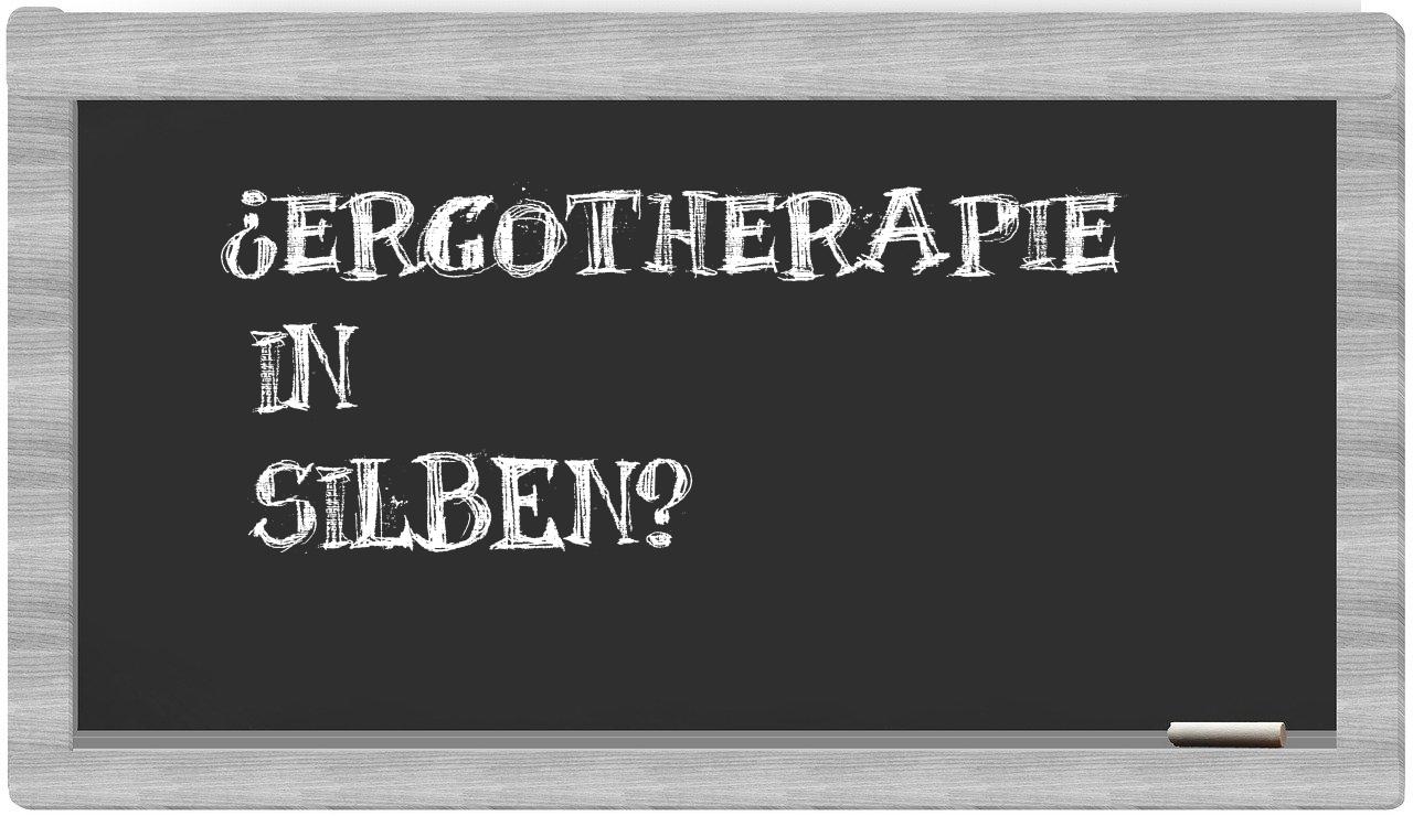 Ergotherapie in syllables