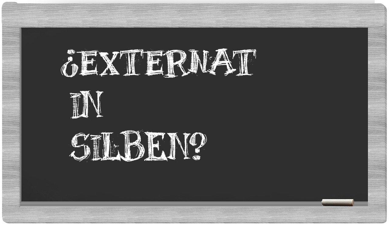 Externat in syllables