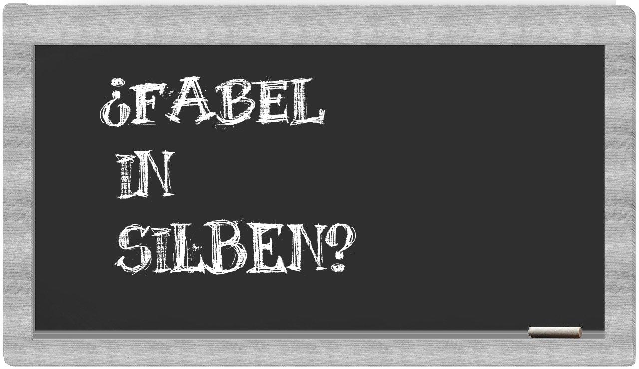 Fabel in syllables