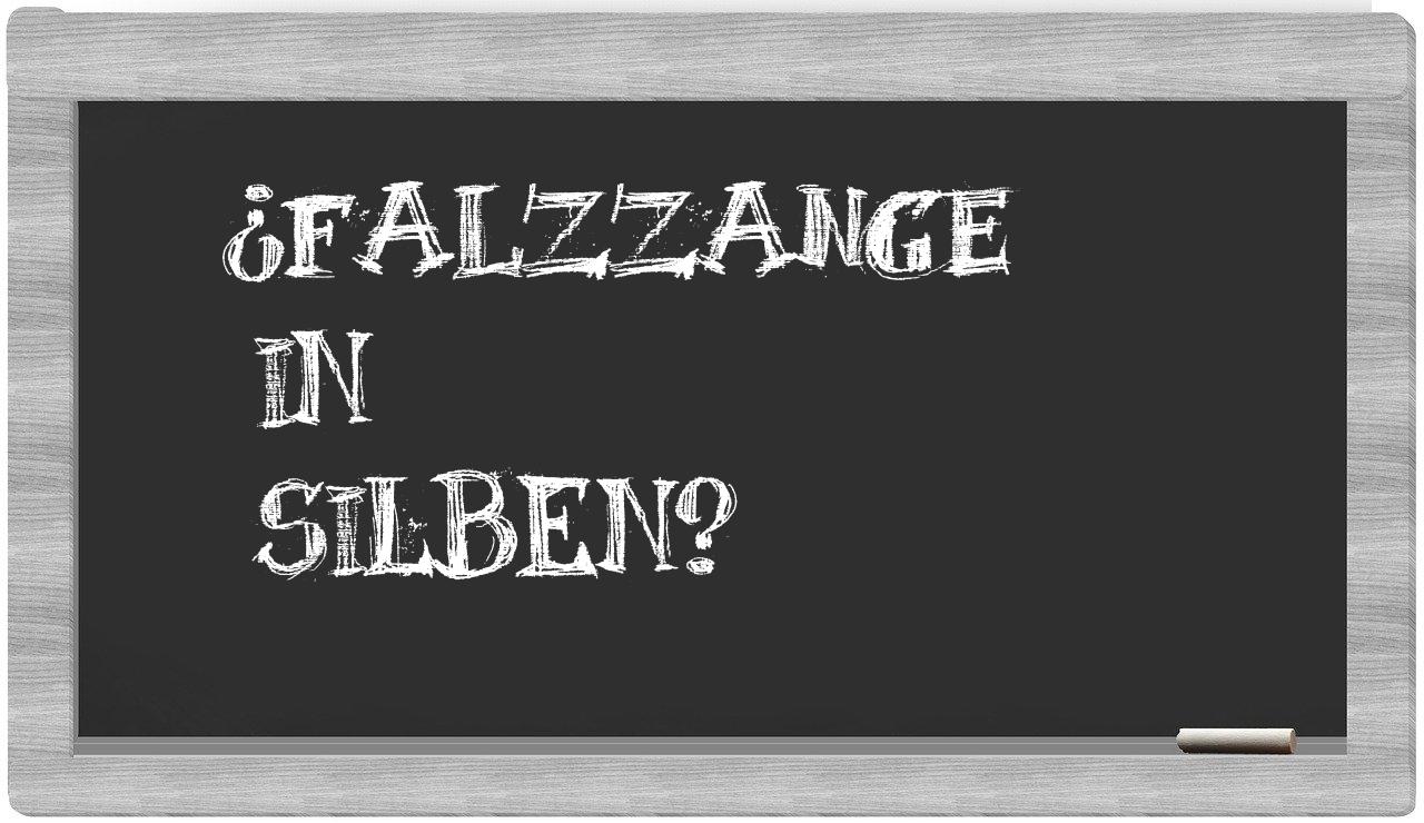 Falzzange in syllables