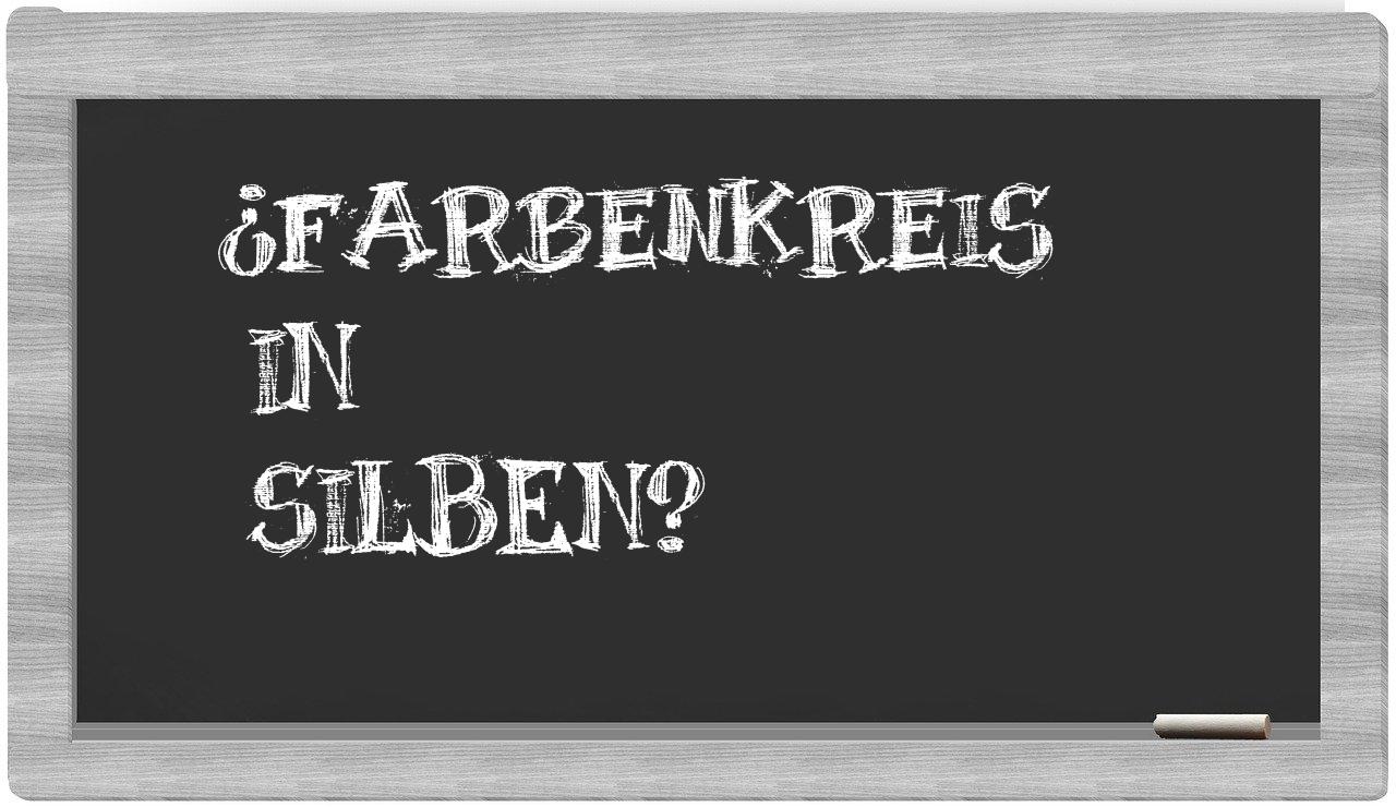 Farbenkreis in syllables