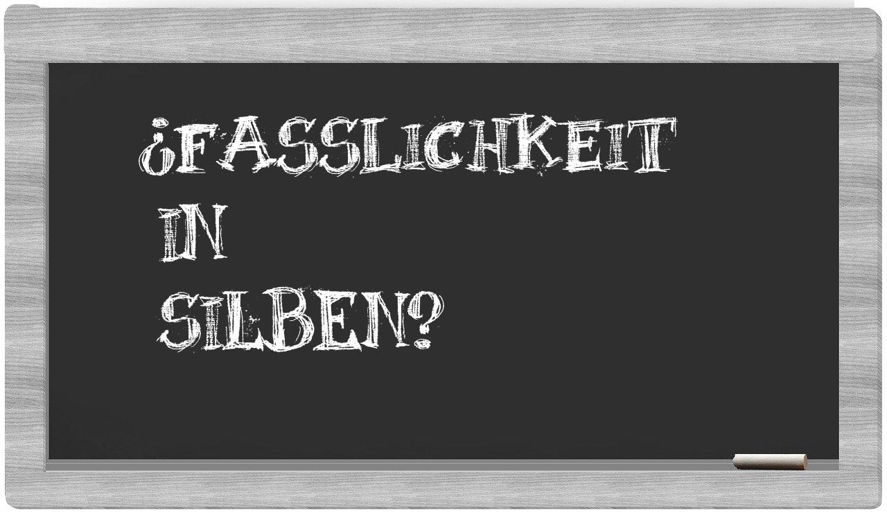 Fasslichkeit in syllables