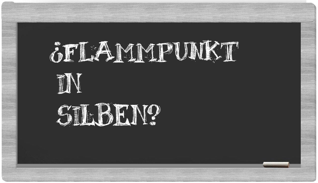 Flammpunkt in syllables
