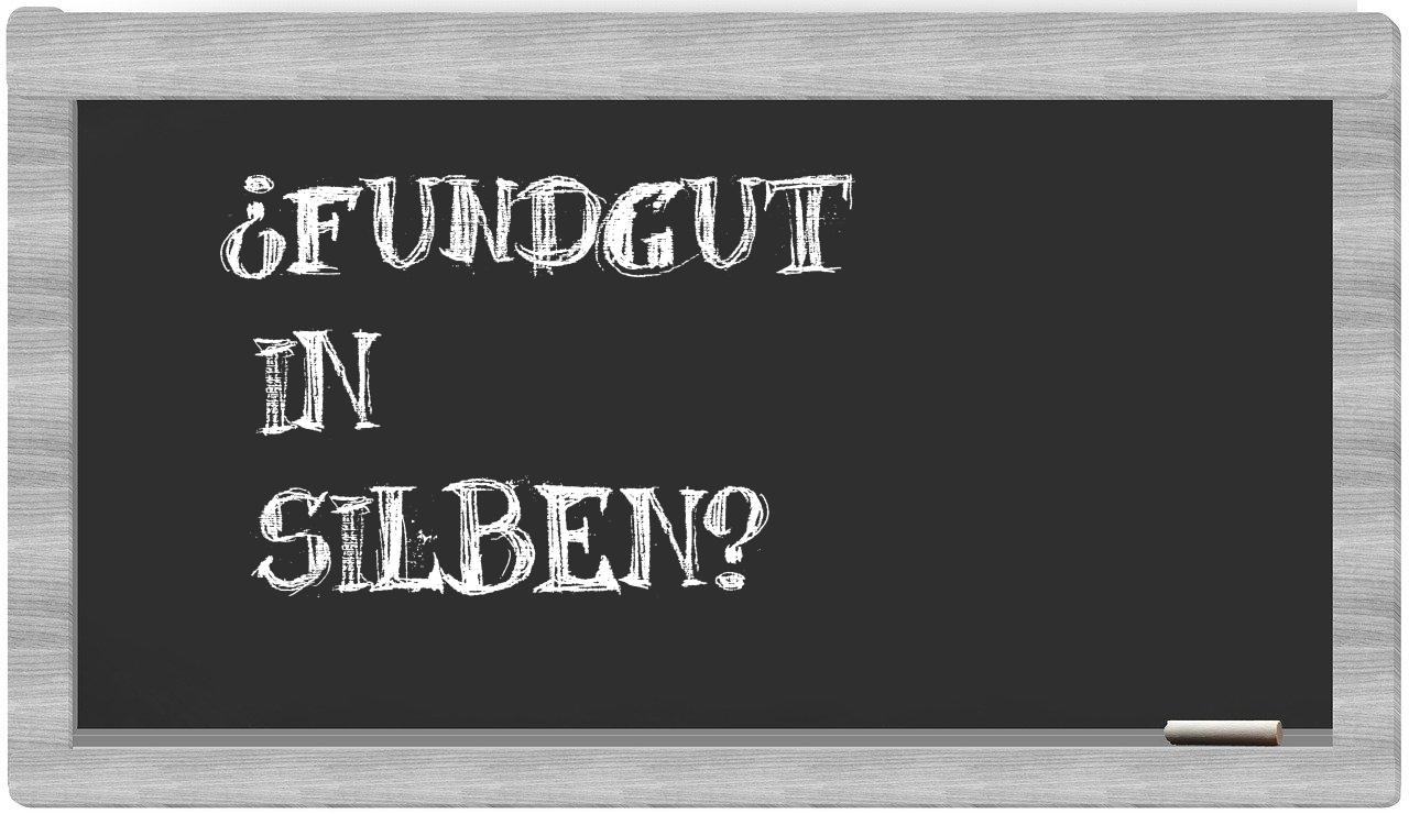 Fundgut in syllables