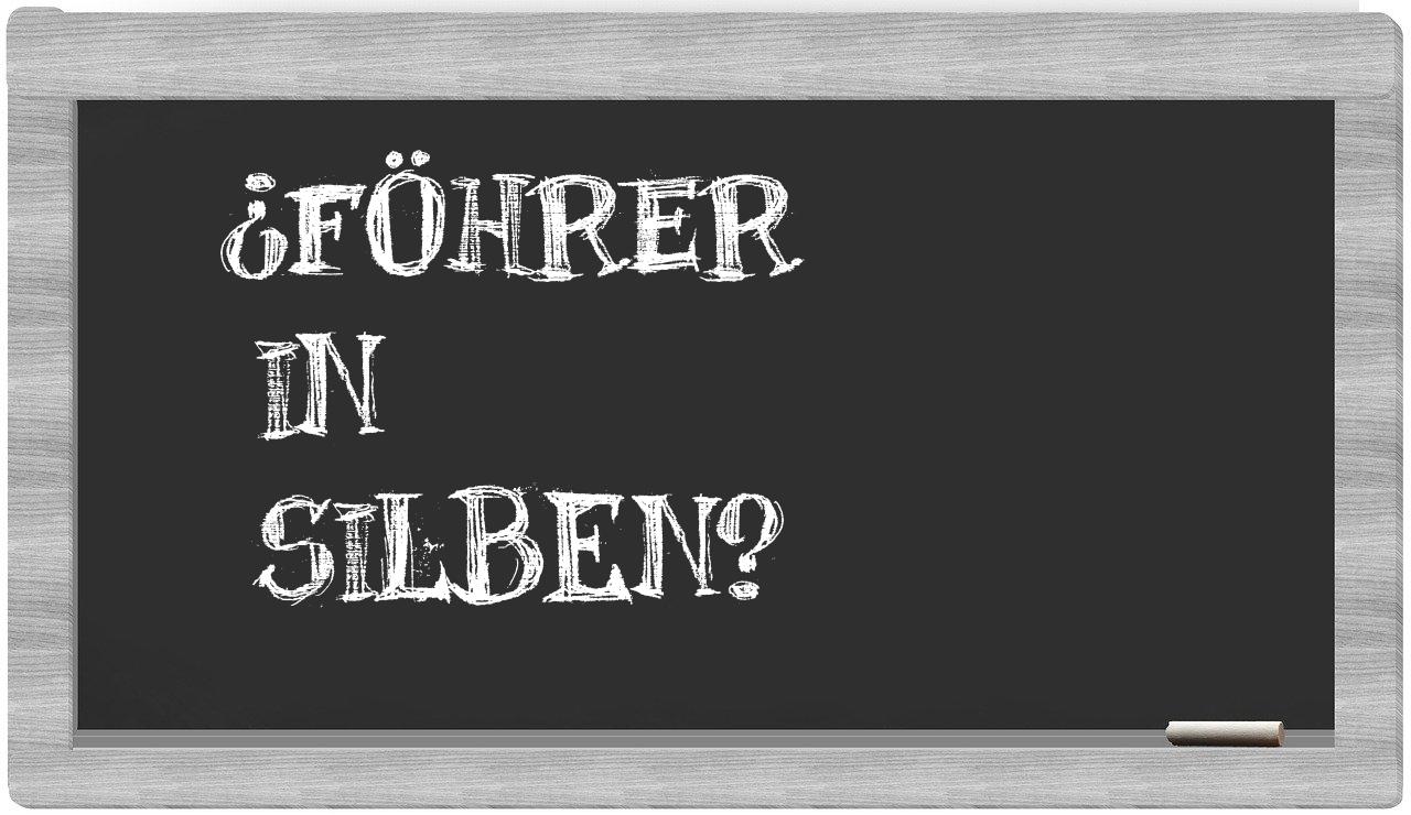 Föhrer in syllables