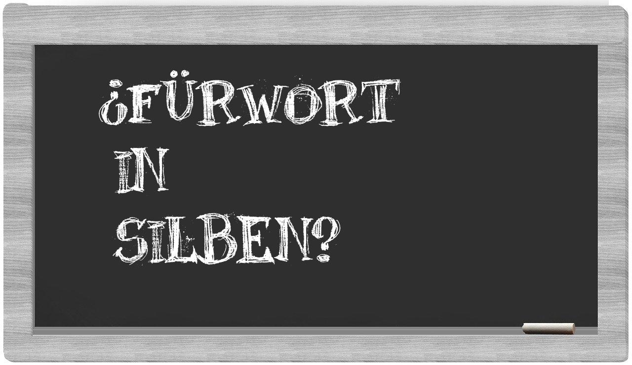 Fürwort in syllables