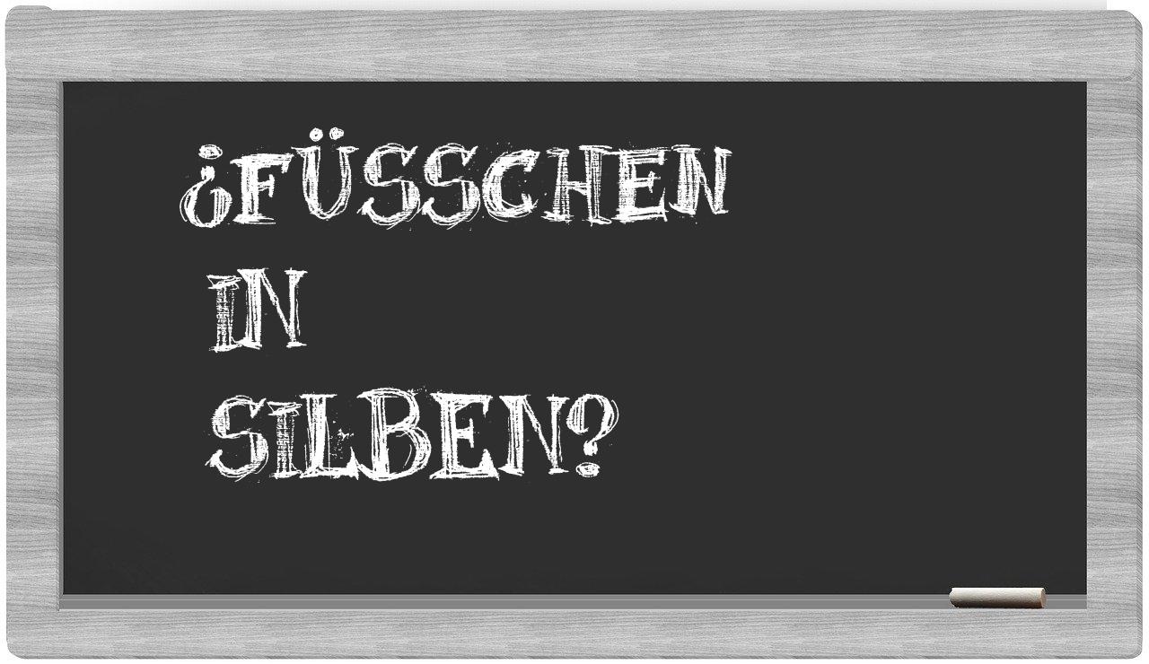 Füßchen in syllables