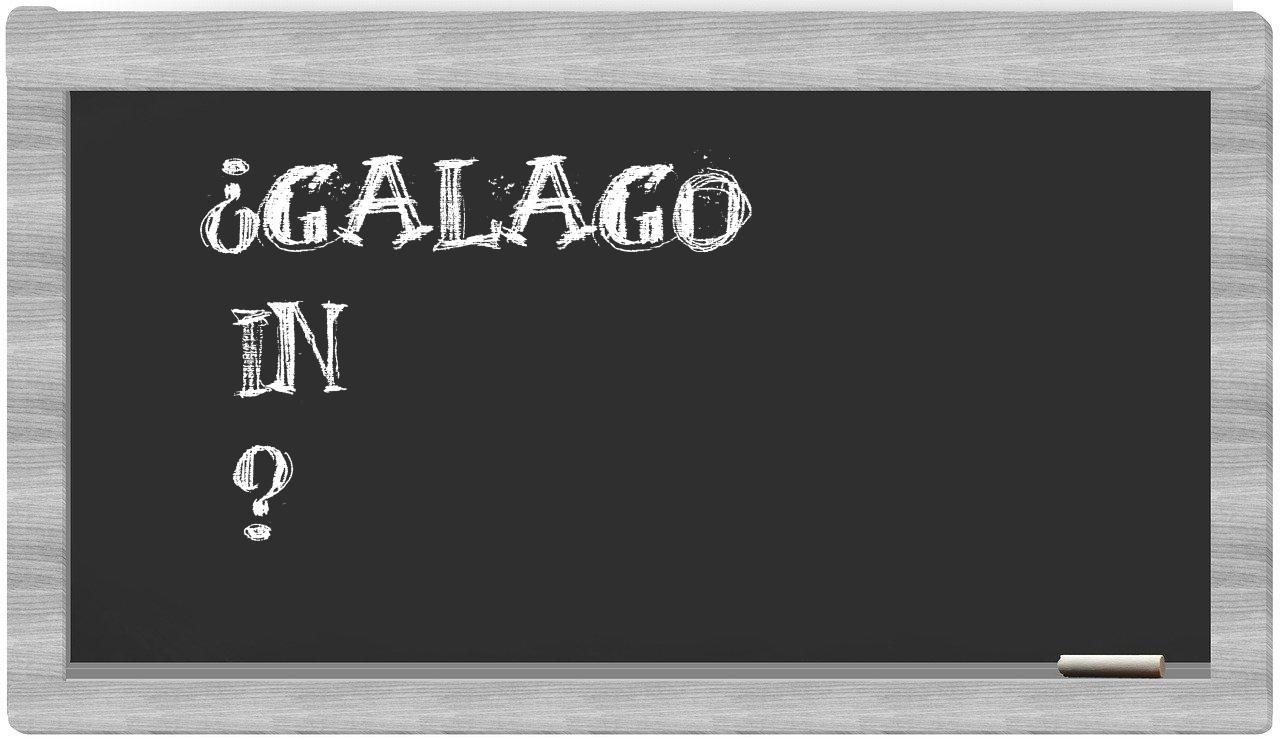 ¿Galago en sílabas?