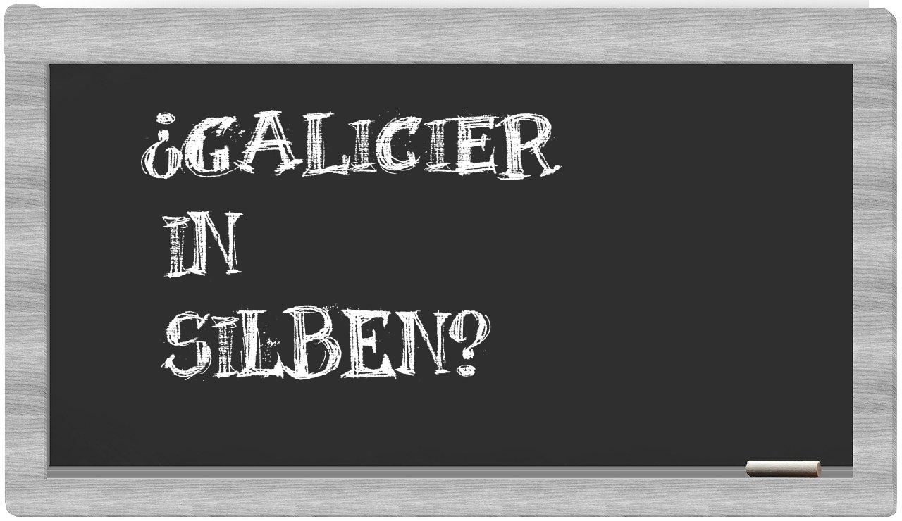 Galicier in syllables