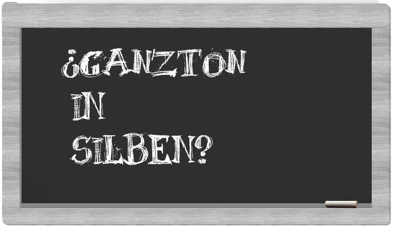 Ganzton in syllables