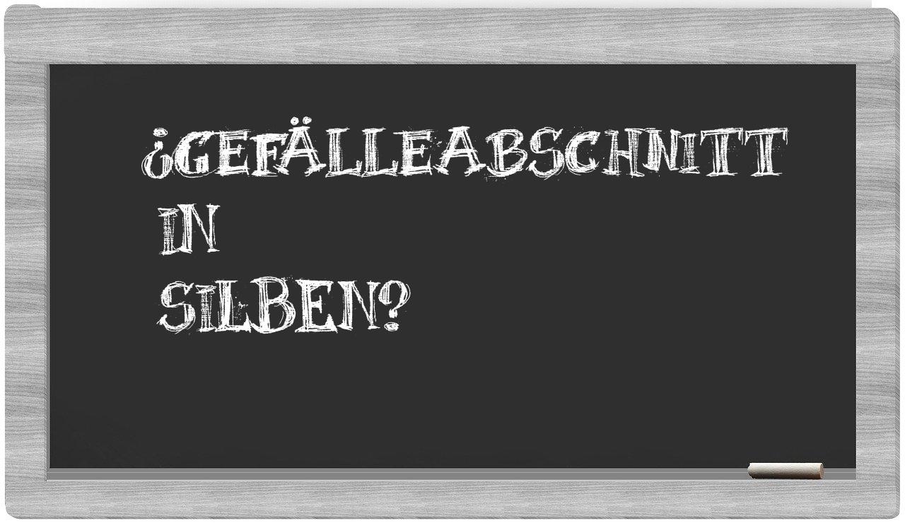 Gefälleabschnitt in syllables