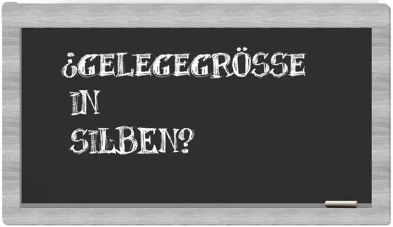 Gelegegröße in syllables