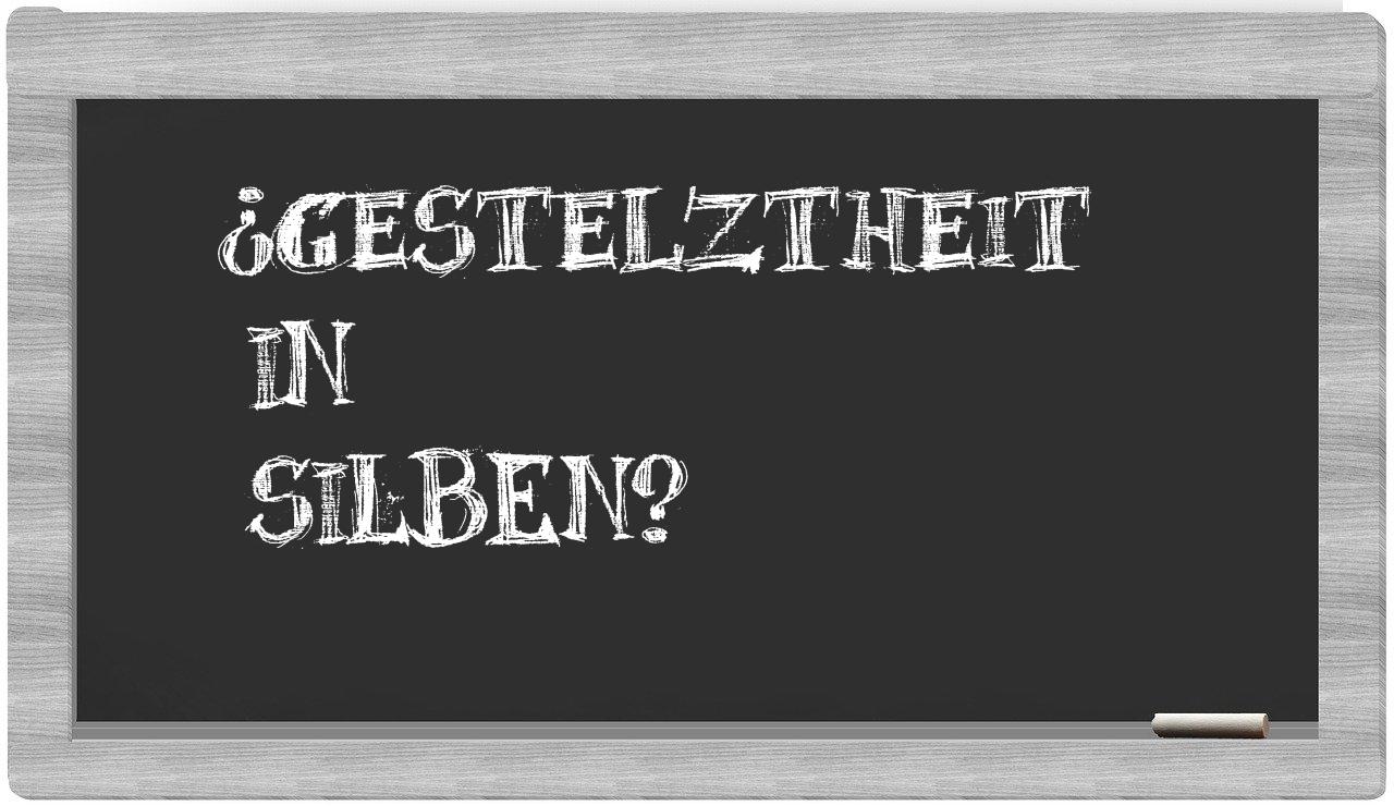 Gestelztheit in syllables
