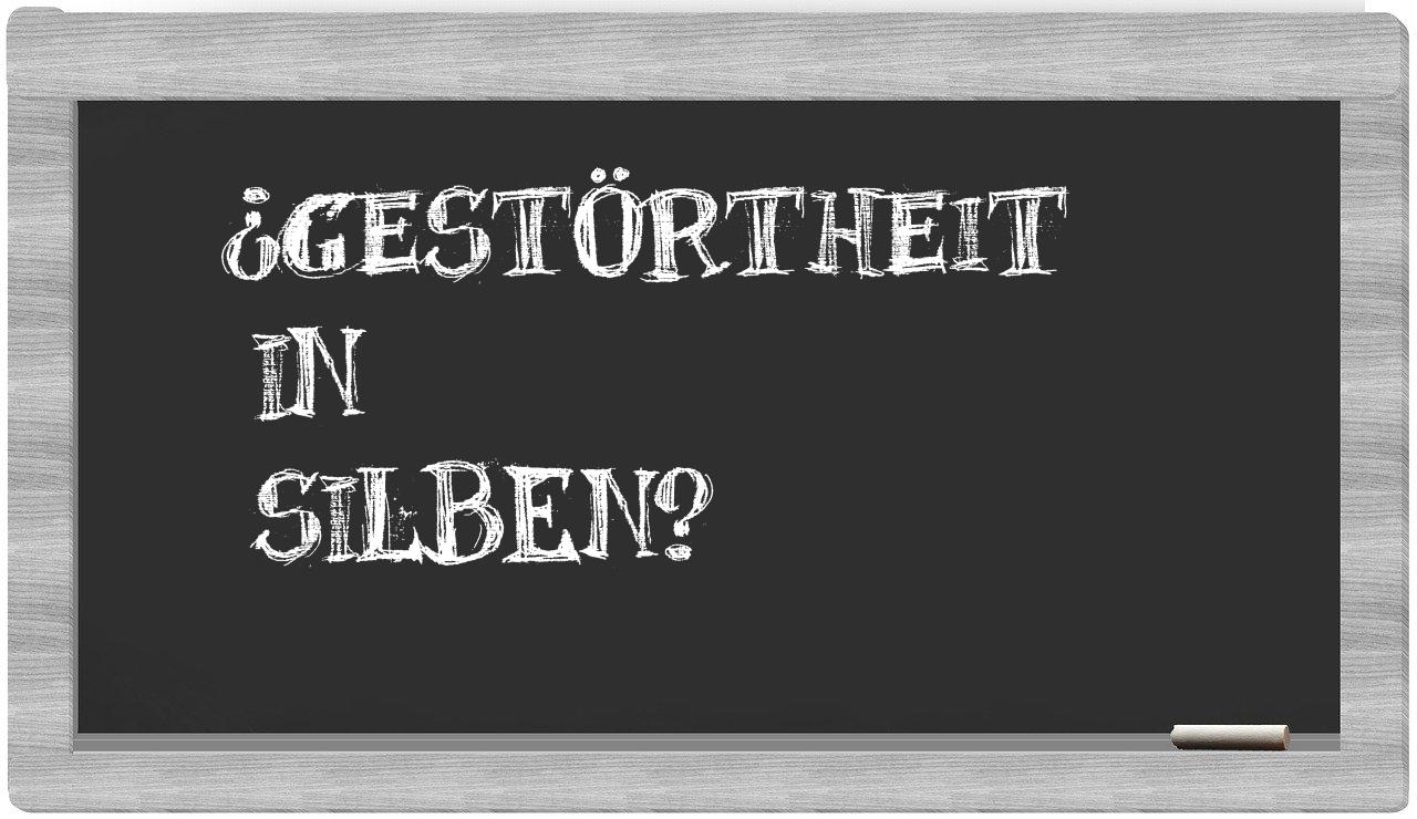 Gestörtheit in syllables