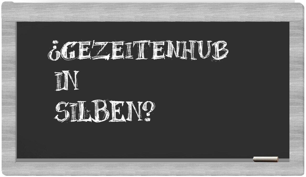 Gezeitenhub in syllables