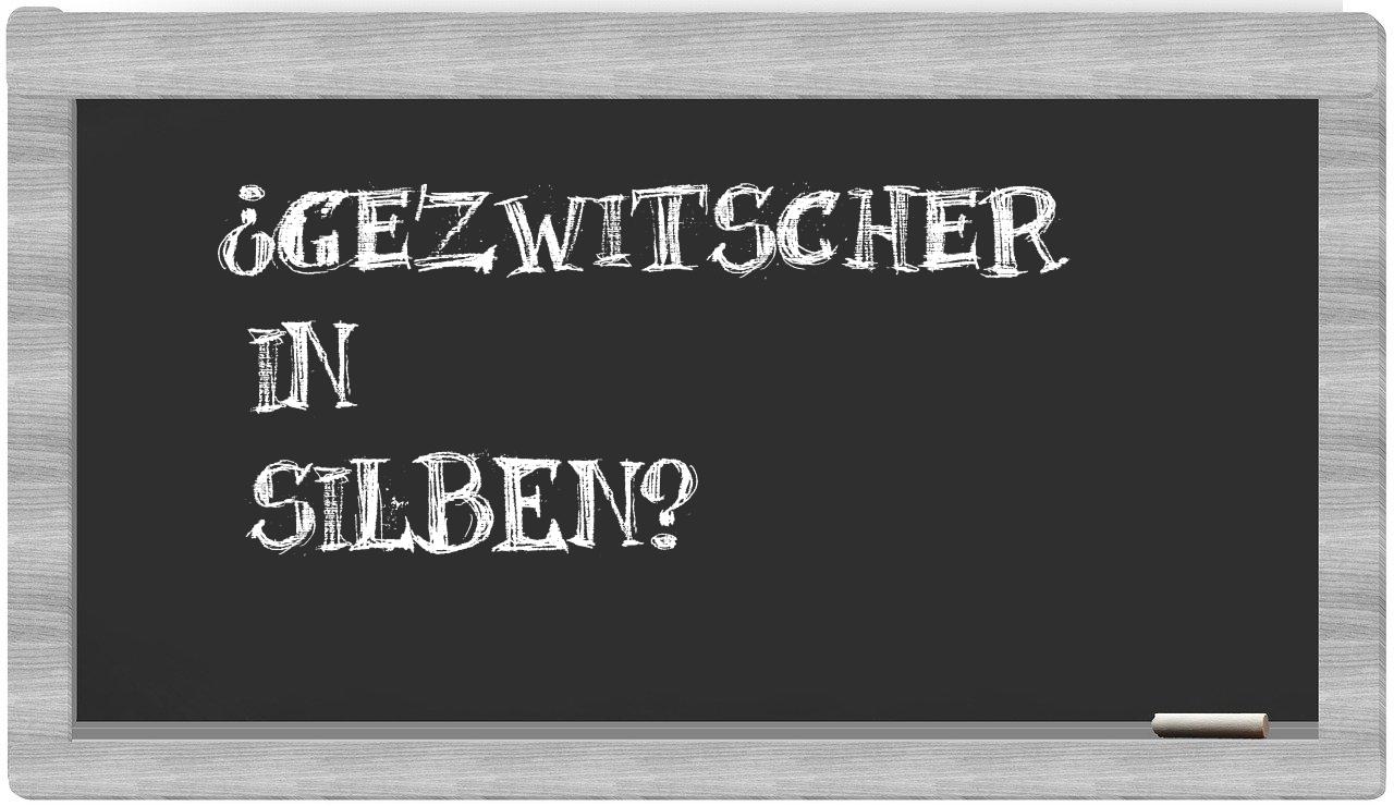 Gezwitscher in syllables