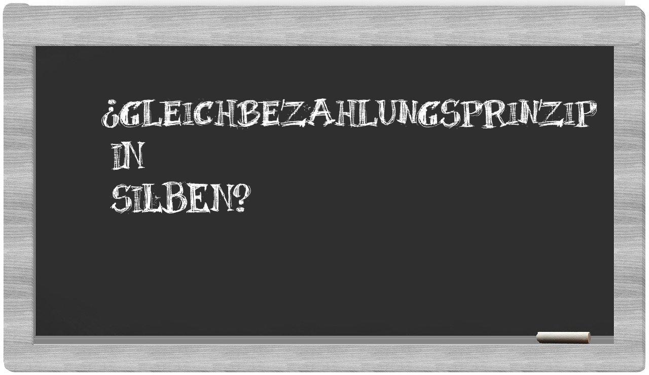 Gleichbezahlungsprinzip in syllables