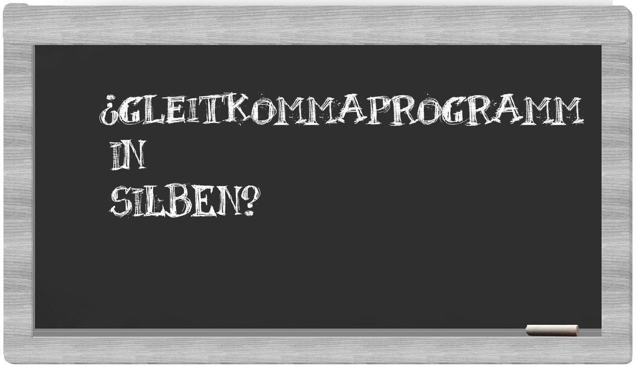 Gleitkommaprogramm in syllables