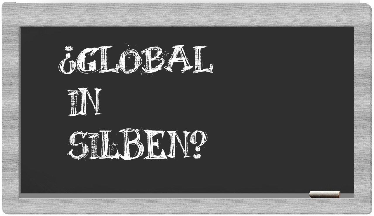 Global in syllables