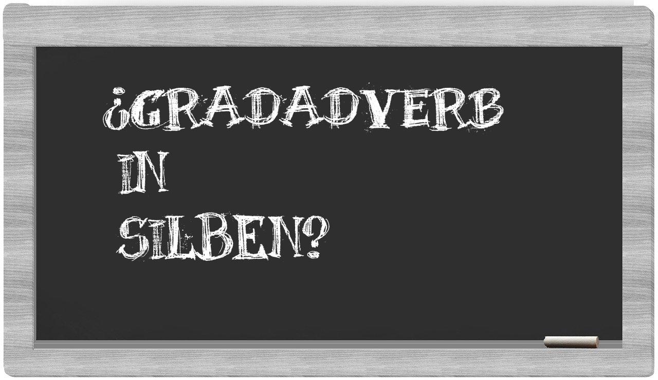 Gradadverb in syllables