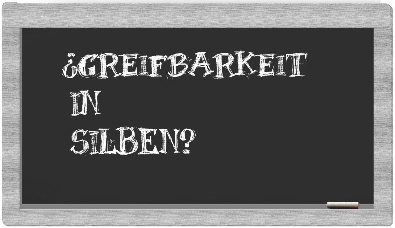 Greifbarkeit in syllables