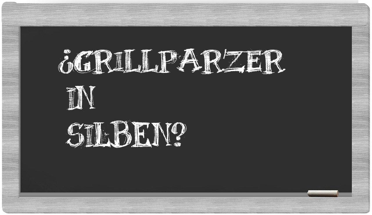 Grillparzer in syllables