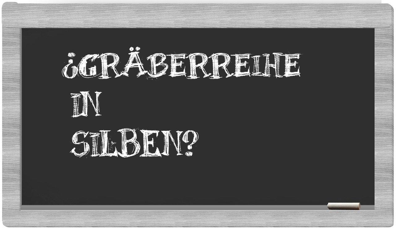 Gräberreihe in syllables