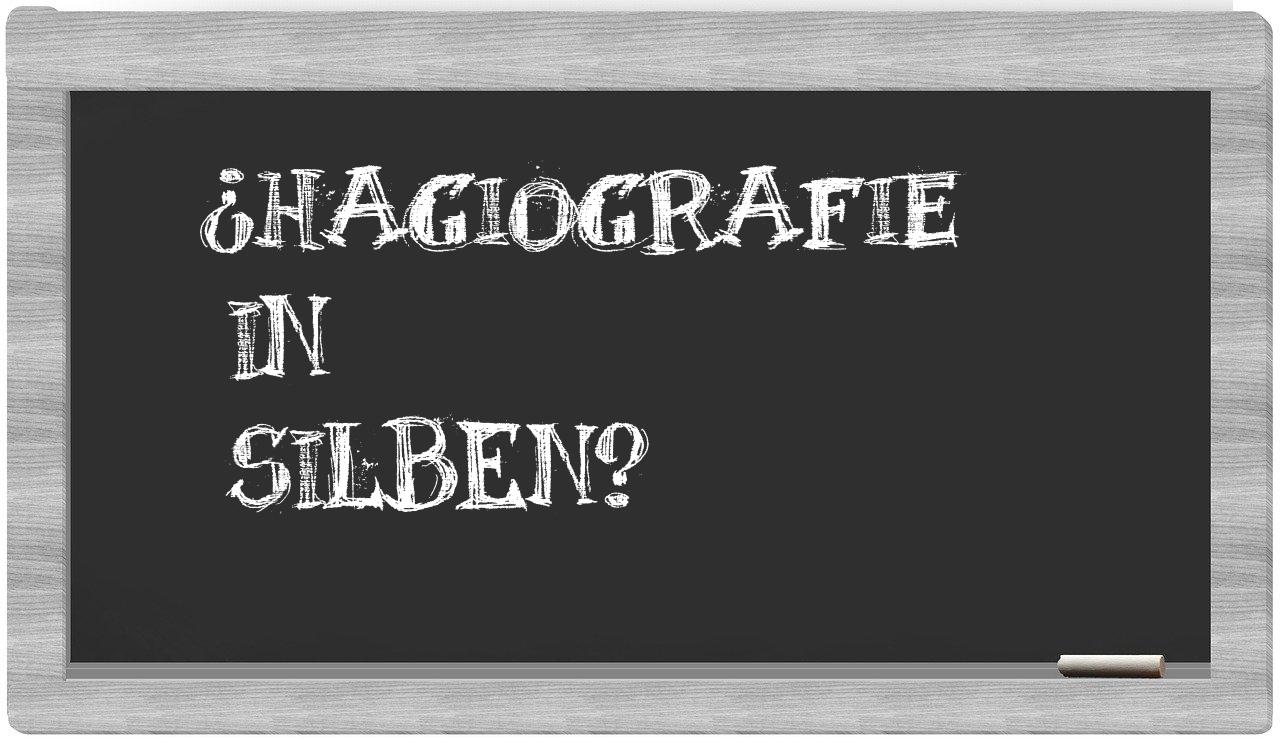 Hagiografie in syllables