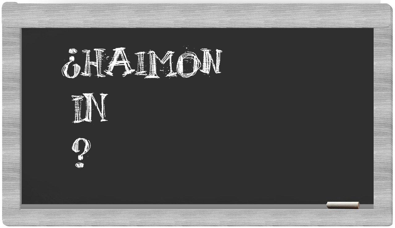 ¿Haimon en sílabas?