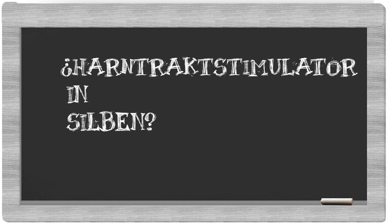 Harntraktstimulator in syllables
