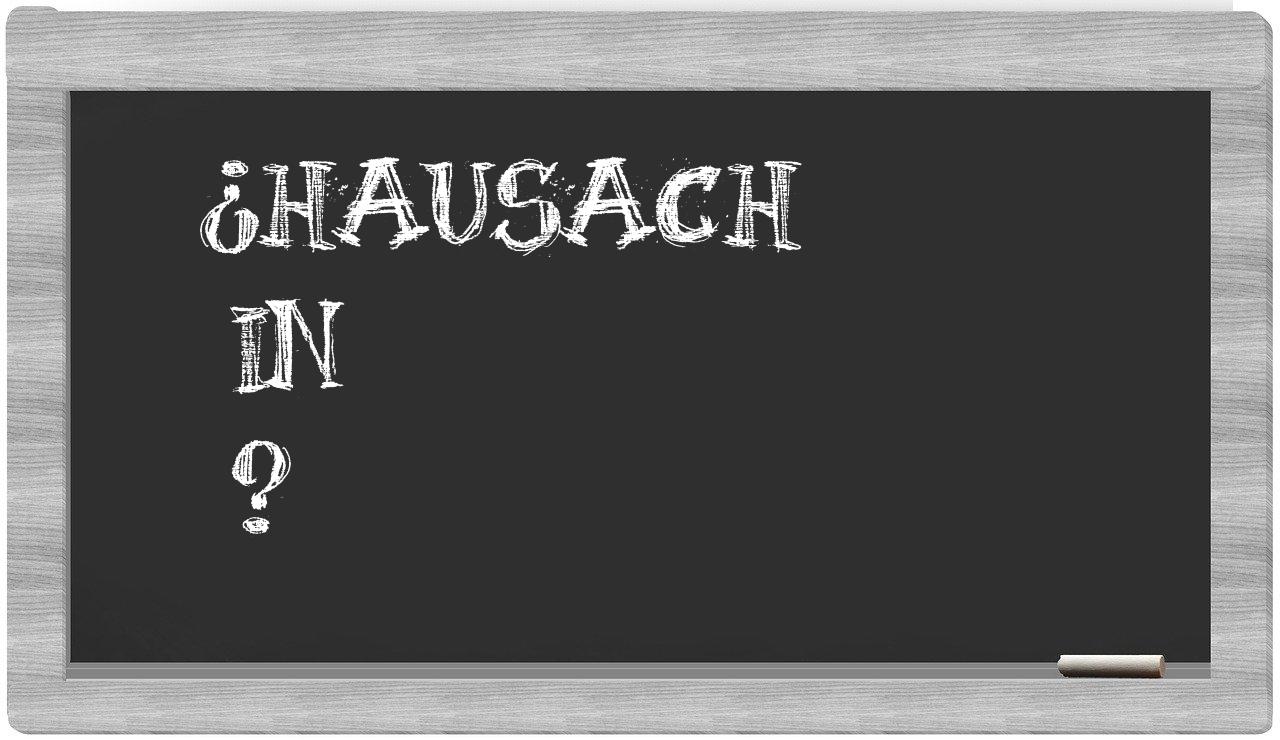 ¿Hausach en sílabas?