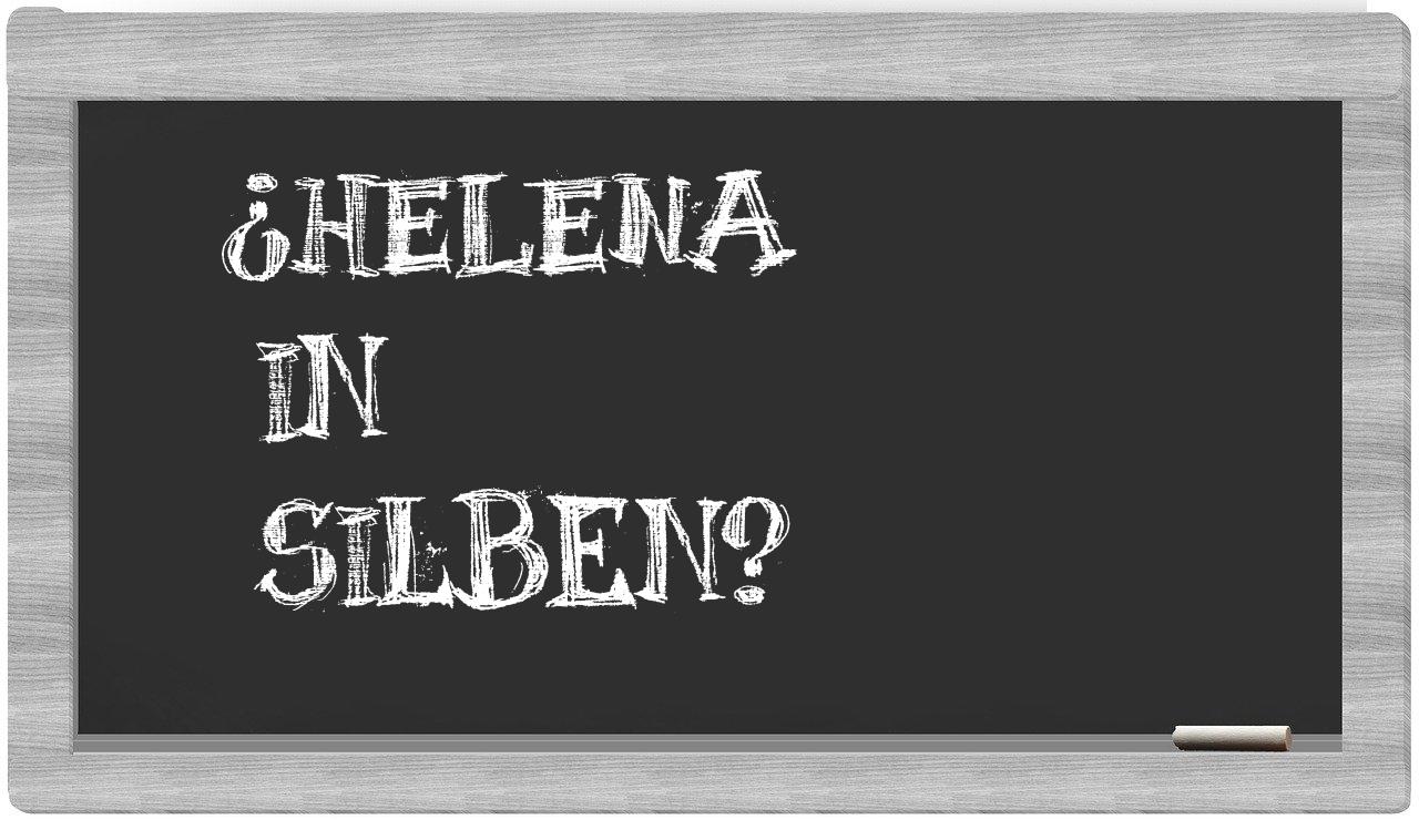 Helena in syllables