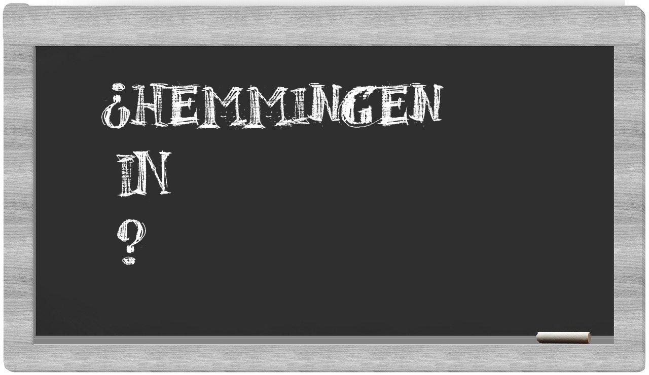 ¿Hemmingen en sílabas?