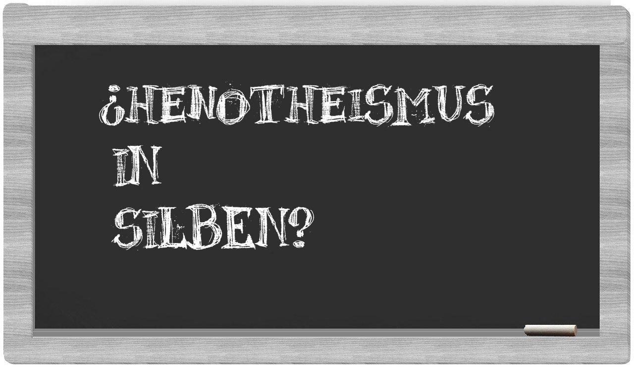Henotheismus in syllables