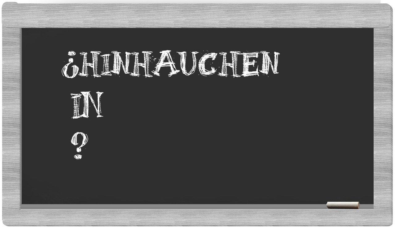 ¿Hinhauchen en sílabas?