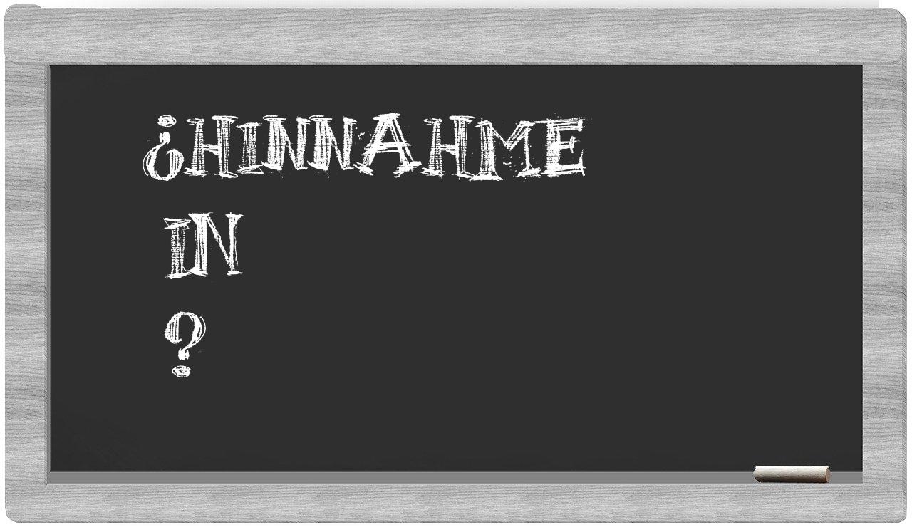 ¿Hinnahme en sílabas?