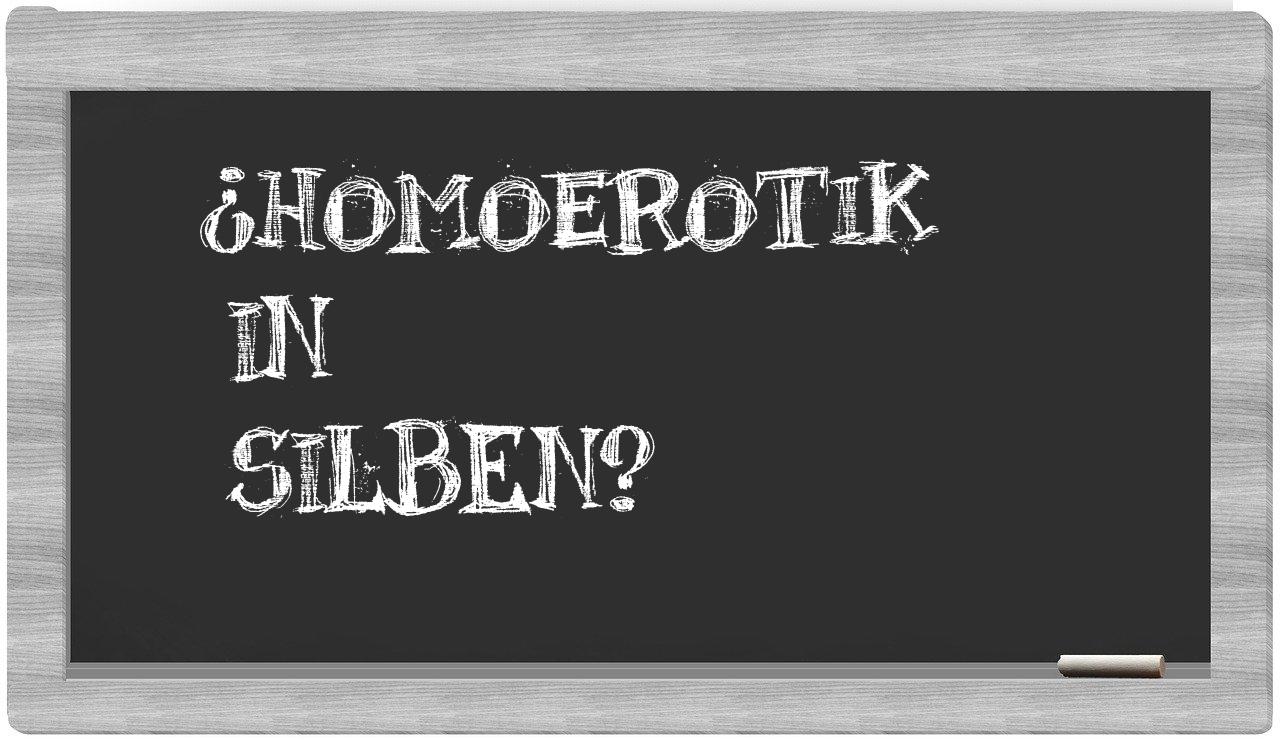Homoerotik in syllables