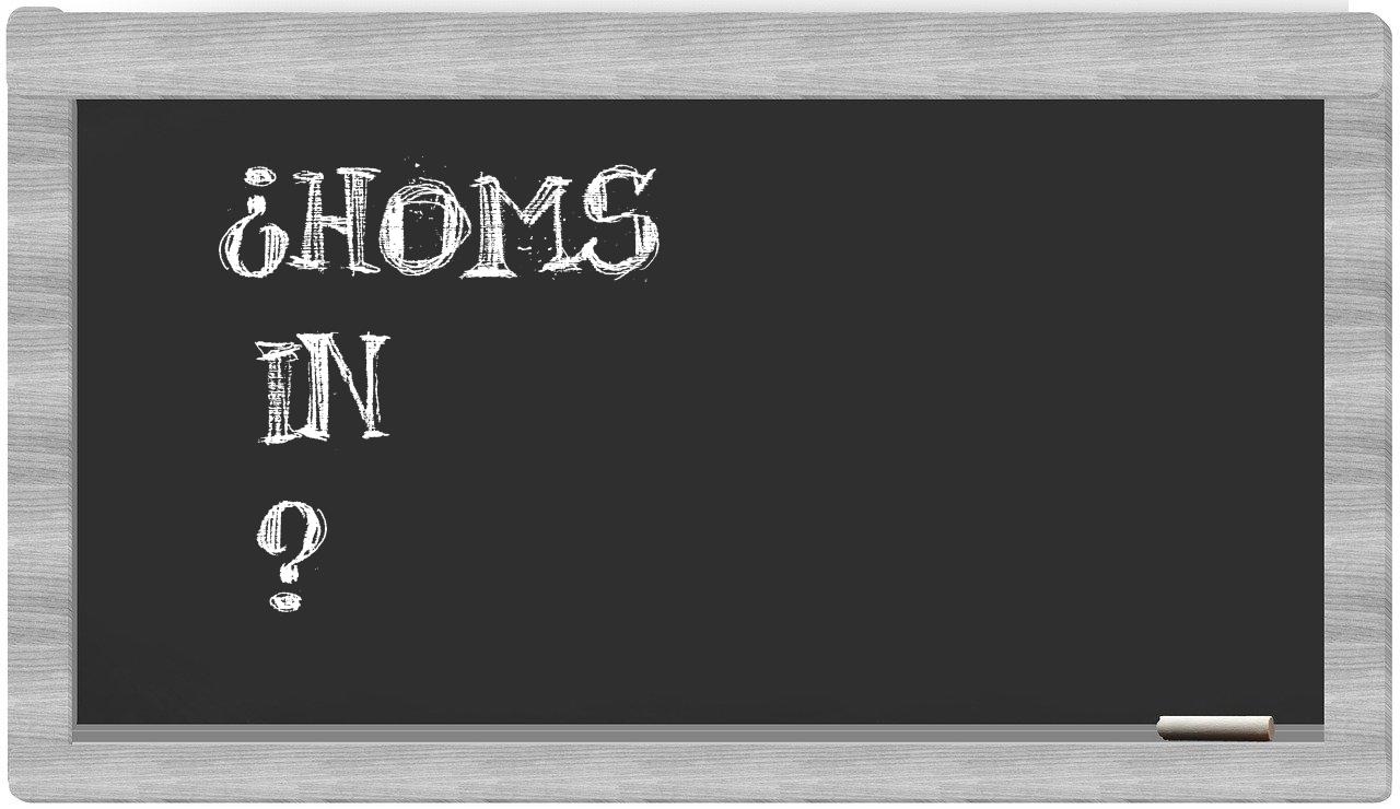 ¿Homs en sílabas?