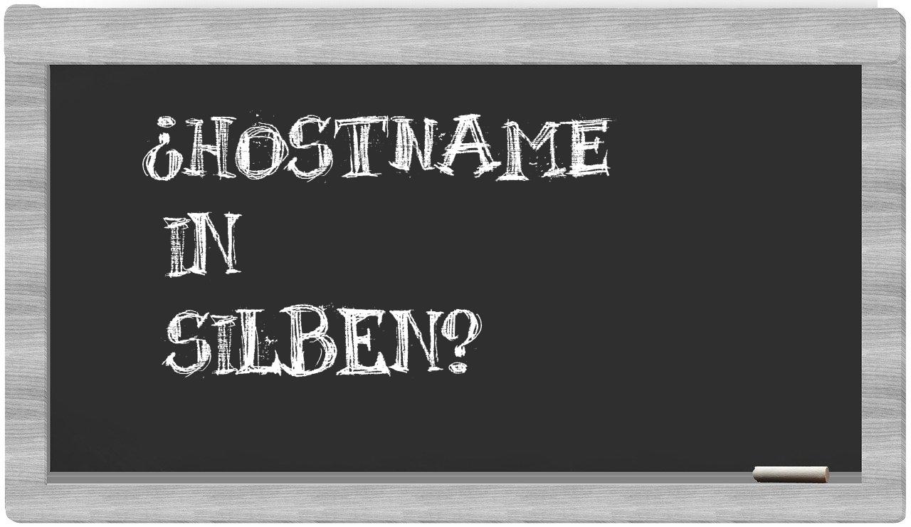 Hostname in syllables