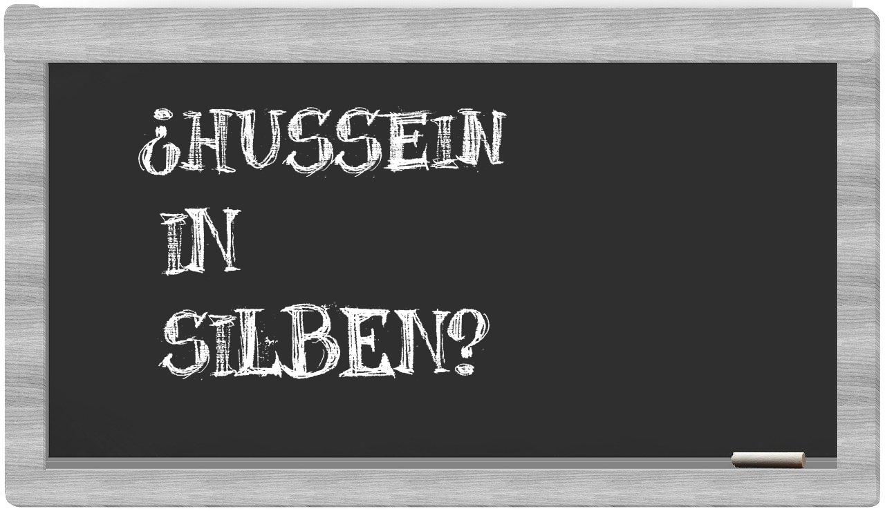 Hussein in syllables