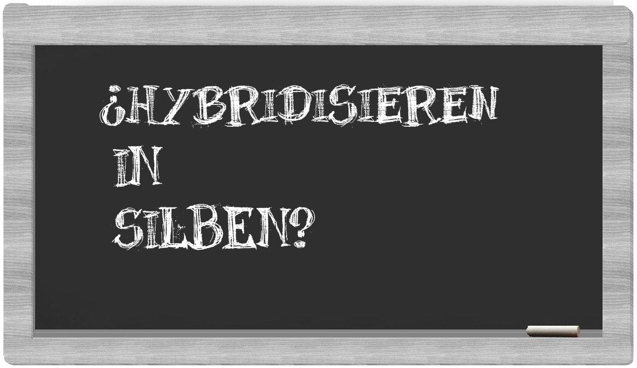 Hybridisieren in syllables