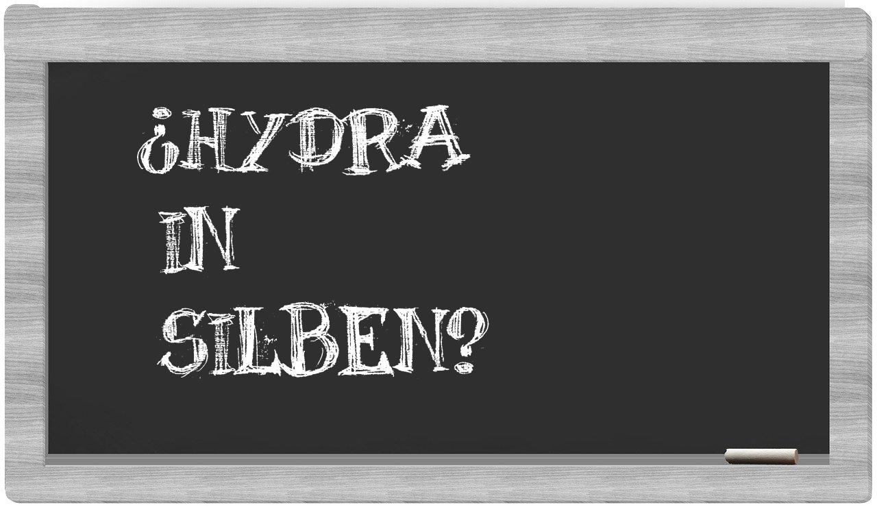 Hydra in syllables