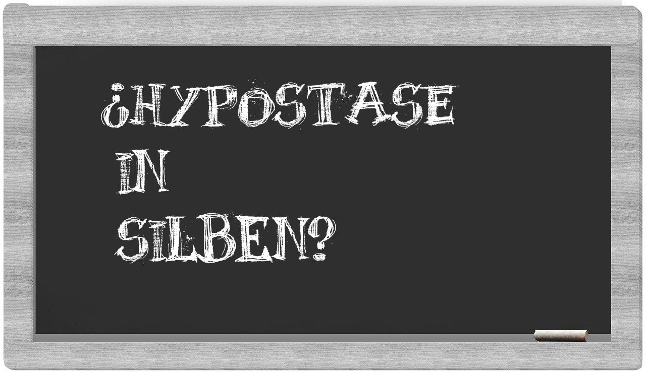 Hypostase in syllables