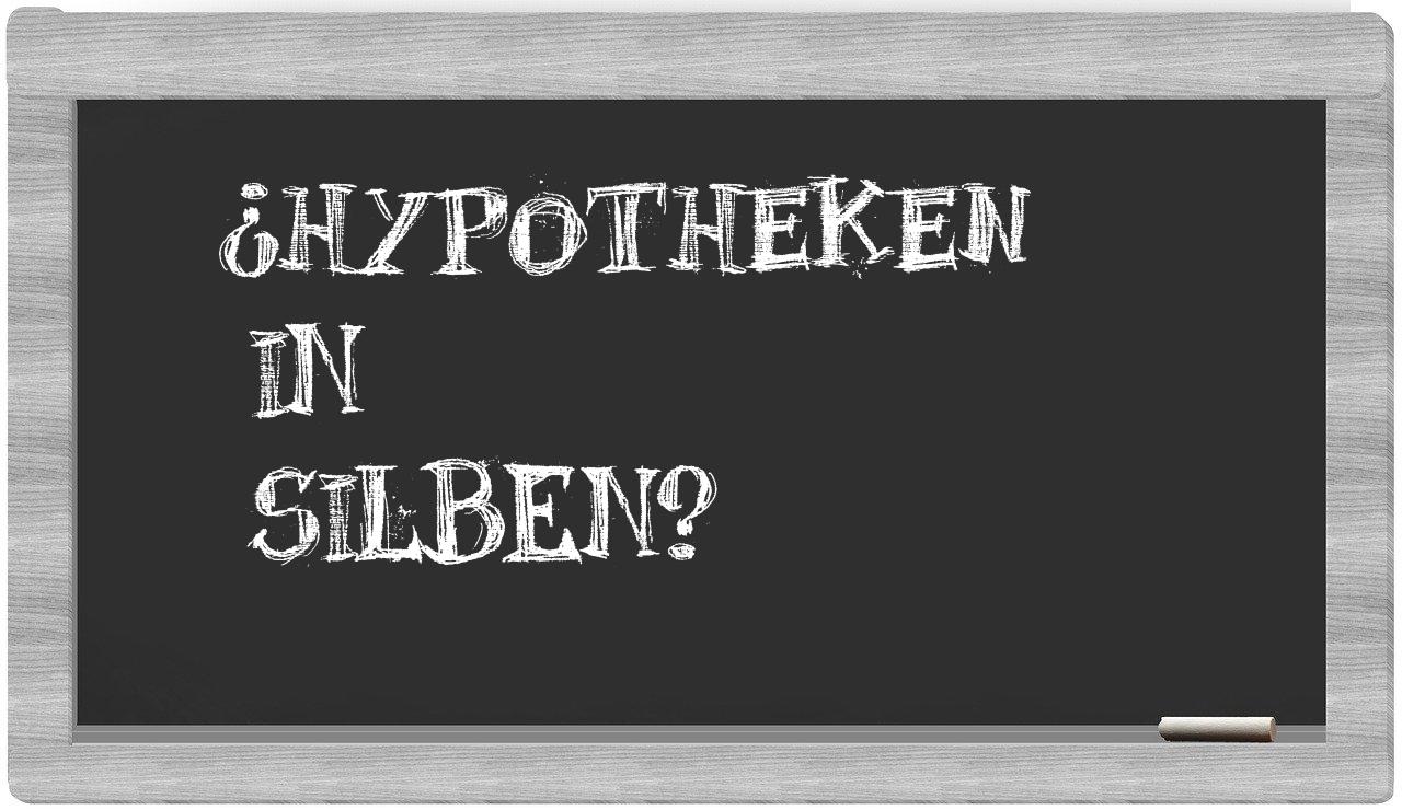 Hypotheken in syllables